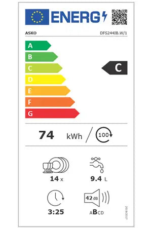 Lave-vaisselle Asko DFS244IBW/1 Asko