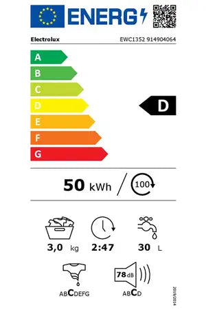 Lave-linge hublot Electrolux EWC1352 Electrolux