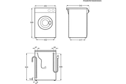 Lave-linge hublot Electrolux EWC1352 Electrolux