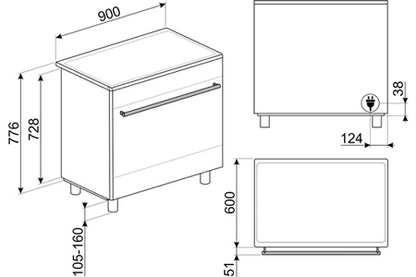 Piano de cuisson Smeg L'ECLIPSE SCB91XI9 Smeg