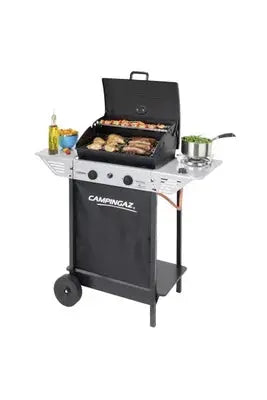 Barbecue Campingaz Barbecue À Gaz 3 Brûleurs En Acier Tablettes Latérales Roues Xpert 100 Ls Rocky Campingaz