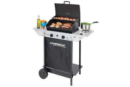 Barbecue Campingaz Barbecue À Gaz 3 Brûleurs En Acier Tablettes Latérales Roues Xpert 100 Ls Rocky Campingaz