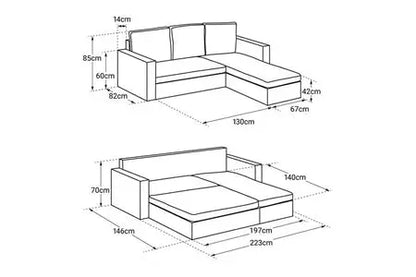 Canapé D'angle Happy Garden Canapé D'angle Convertible Clark 3 Places Gris Chiné Happy Garden