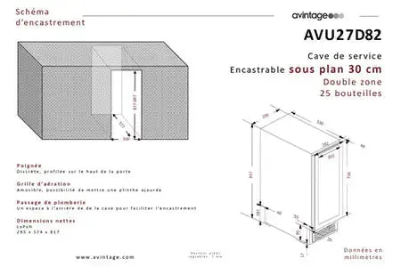 Cave de service Avintage AVU27D82 Avintage