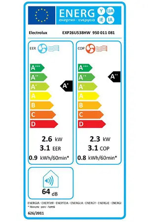 Climatiseur mobile Electrolux EXP26U538HW Electrolux