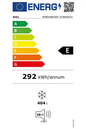 Congélateur armoire Beko RFNE448E35W Beko