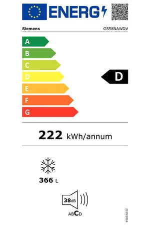 Congélateur armoire Siemens GS58NAWDV Siemens
