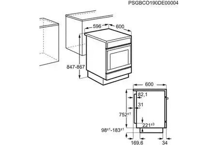 Cuisinière induction Aeg CIB6641ABM Aeg