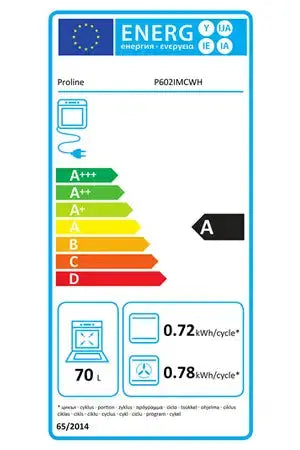 Cuisinière induction Proline P602IMCWH Proline