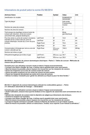 Cuisinière mixte Electrolux Inox EKM648522X Electrolux