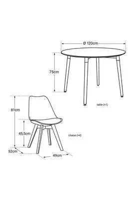 Ensemble Table Et Chaises Happy Garden Ensemble Table Ronde 120cm Martha Martha