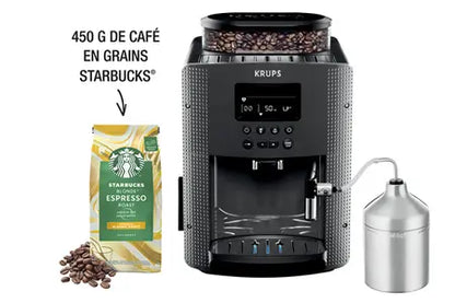 Expresso Avec Broyeur Krups Yy4539fd Essential Grise Avec Mousseur Krups