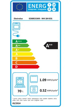 Four Electrolux Intuit EOB9S31WX Electrolux