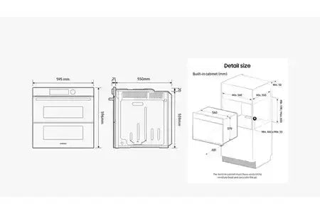 Four encastrable Samsung NV7B4550VAS - DUAL COOK FLEX Samsung