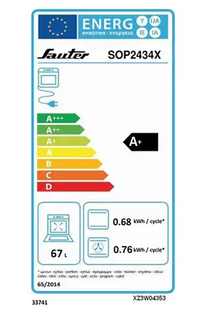 Four encastrable Sauter SOP2434X Sauter