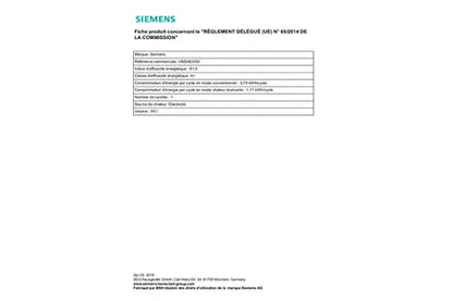 Four encastrable Siemens VB558C0S0 Siemens