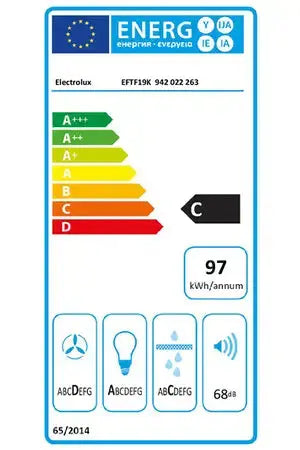 Hotte décorative murale Electrolux EFTF19K Electrolux