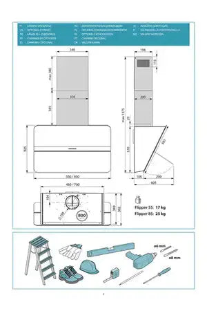 Hotte décorative murale Falmec FLIPPER1220 Falmec