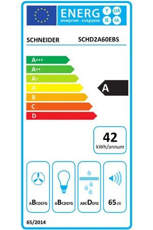 Hotte décorative murale Schneider SCHD2A60EBS Schneider