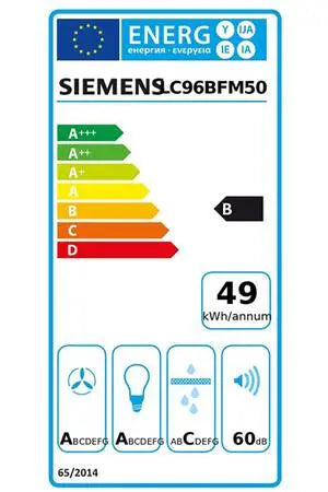 Hotte décorative murale Siemens LC96BFM50 Siemens