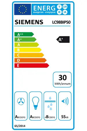 Hotte décorative murale Siemens LC98BIP50 Siemens