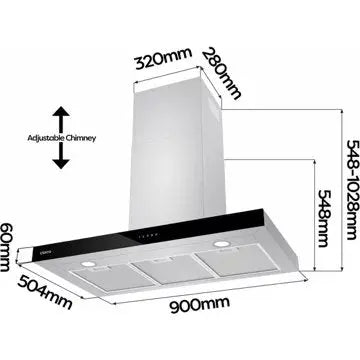 Hotte décorative murale							CIARRA				CBCS9102 GUERIN ELECTROMENAGER