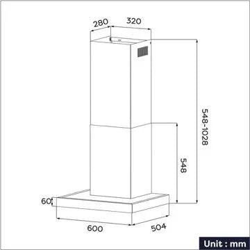 Hotte décorative murale							CIARRA				CD6102B GUERIN ELECTROMENAGER