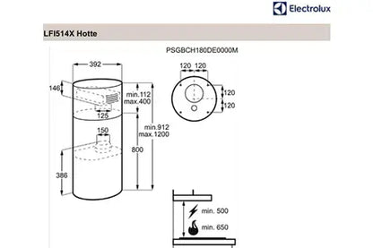 Hotte îlot Electrolux LFI514X Electrolux