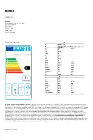 Hotte îlot Falmec LUMINA2420 Falmec