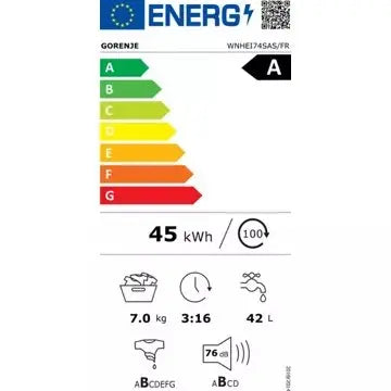 Lave linge compact GORENJE WNHEI74SAS/FR GUERIN ELECTROMENAGER