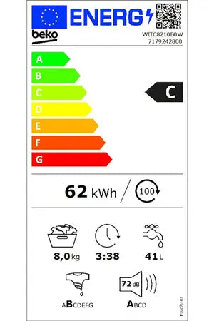 Lave-linge hublot Beko ENCASTRABLE - WITC8210B0W Beko