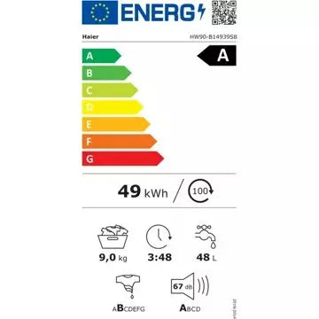 Lave linge hublot 							HAIER				HW90-B14939S8-FR GUERIN ELECTROMENAGER