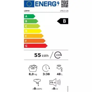 Lave linge hublot 							LISTO				LF812-L3b GUERIN ELECTROMENAGER