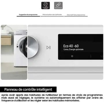 Lave linge hublot 							SAMSUNG 				WW80T734DWHAS3 GUERIN ELECTROMENAGER