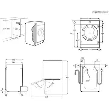 Lave linge hublot  encastrable 							ELECTROLUX				EW8F3814BI GUERIN ELECTROMENAGER