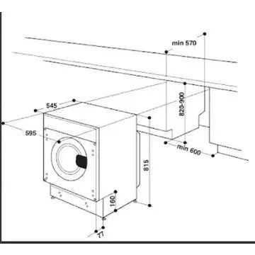 Lave linge hublot  encastrable 							INDESIT				BIWMIL91485EU GUERIN ELECTROMENAGER