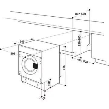 Lave linge hublot  encastrable 							WHIRLPOOL				BIWMWG81485EU GUERIN ELECTROMENAGER