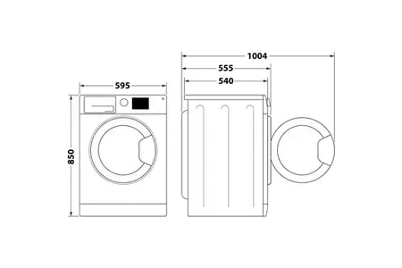 Lave-linge séchant INDESIT BDE86435BKVFR Indesit