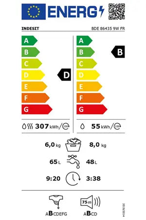 Lave-linge séchant Indesit BDE864359WFR Indesit