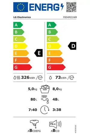 Lave-linge séchant Lg F854M21WR Lg