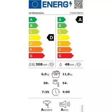 Lave linge séchant hublot 							LG				F164R78BSTA GUERIN ELECTROMENAGER