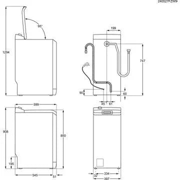 Lave linge top AEG LTR8C6150A GUERIN ELECTROMENAGER