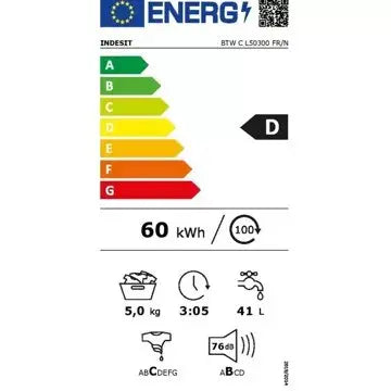 Lave linge top INDESIT BTWCL50300FR/N INDESIT