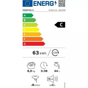 Lave linge top							ESSENTIELB				ELT813-1b GUERIN ELECTROMENAGER