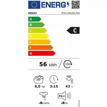 Lave linge top							INDESIT				BTWHS62400FRN GUERIN ELECTROMENAGER