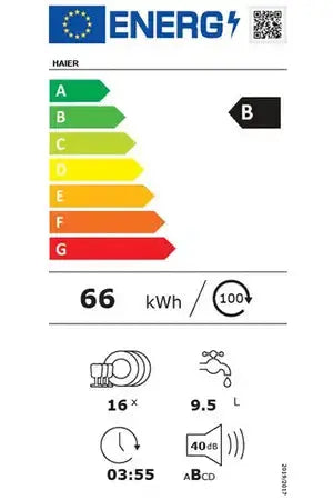 Lave-vaisselle Haier XS 6B0S3FSB - encastrable 60 cm Haier