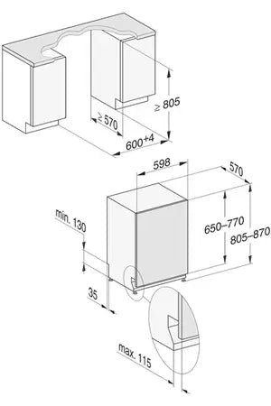 Lave-vaisselle Miele G5052SCVI - encastrable 60cm Miele