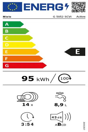 Lave-vaisselle Miele G5052SCVI - encastrable 60cm Miele