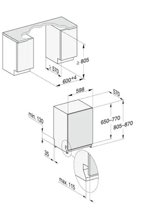 Lave-vaisselle Miele G7460SCVI autodos - encastrable 60cm Miele