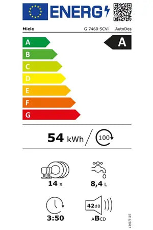 Lave-vaisselle Miele G7460SCVI autodos - encastrable 60cm Miele